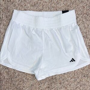NWT Adidas Women's pacer White Athletic Shorts Sz M